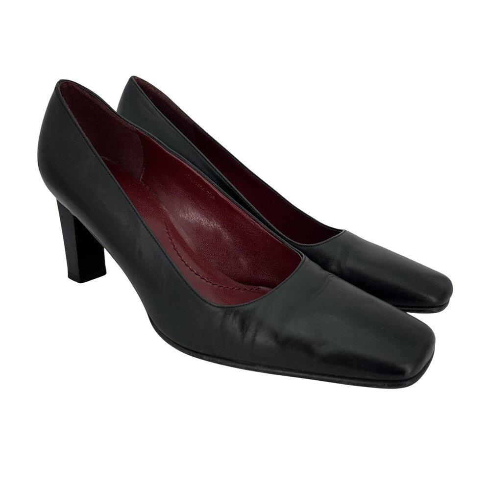 Vintage Lauren Ralph Lauren Shoes Womens Size 7.5 Square Toe Block Heel Pumps